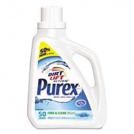 Purex Free and Clear Liquid Laundry Detergent, Unscented, 6/Carton
