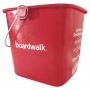 Boardwalk Sanitizing Bucket, 6 qt, Red, Plastic