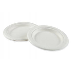 Boardwalk Bagasse Molded Fiber Dinnerware, Plate, 6"D, 1000/Carton