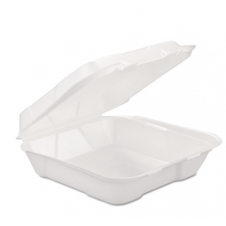 Gen Foam Hinged Carryout Container, 1-Comp, 9 1/4 X 9 1/4 X 3, 200/Carton