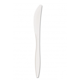 Boardwalk Mediumweight Polypropylene Cutlery, Knife, White, 1000/Carton