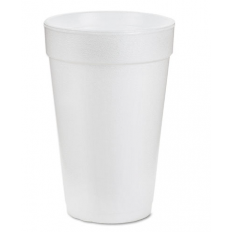 Dart Foam Drink Cups, 16oz, White, 1000/Carton