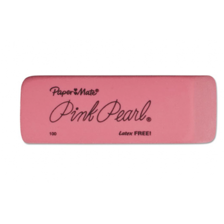 Paper Mate Pink Pearl Eraser, Medium, 24/Box