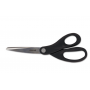 universal Stainless Steel Office Scissors, 8" Long, Straight Handle, Black