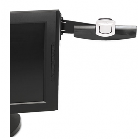 3M Swing Arm Copyholder, Adhesive Monitor Mount, Plastic, 30 Sheet Capacity, Black