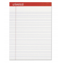 universal Perforated Writing Pads, Wide/Legal Rule, 8.5 x 11.75, White, 50 Sheets, Dozen