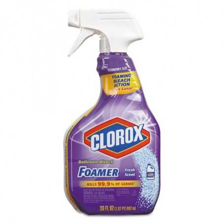 Clorox Bleach Foamer Bathroom Spray, 9/Carton